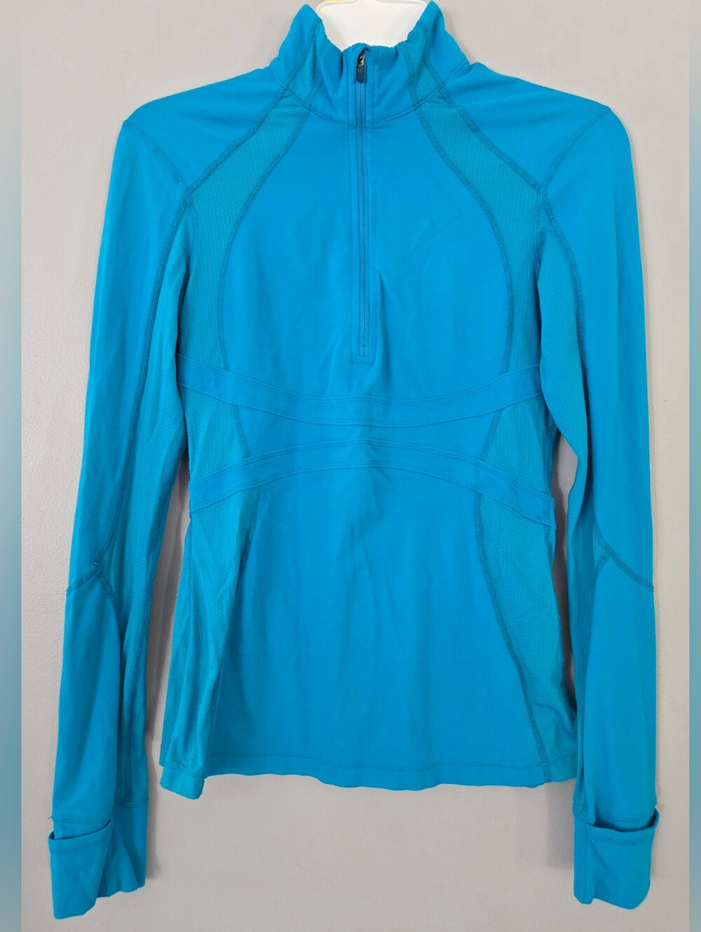Lululemon Star Runner Pullover Half Zip Angel Blue Tonka Stripe Size 6